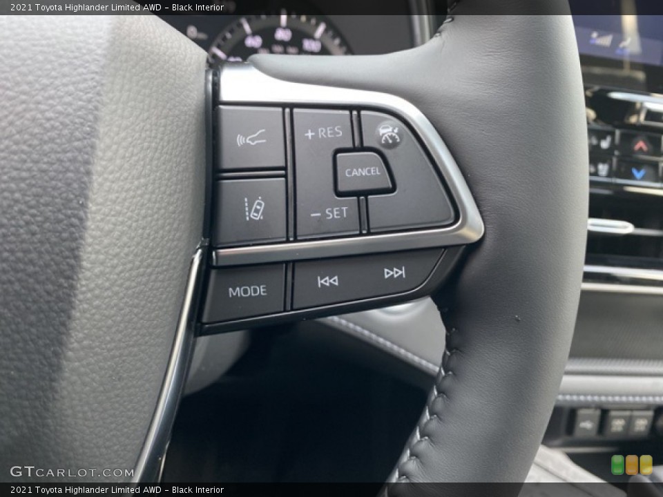Black Interior Steering Wheel for the 2021 Toyota Highlander Limited AWD #140457403