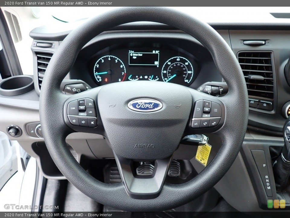 Ebony Interior Steering Wheel for the 2020 Ford Transit Van 150 MR Regular AWD #140457409
