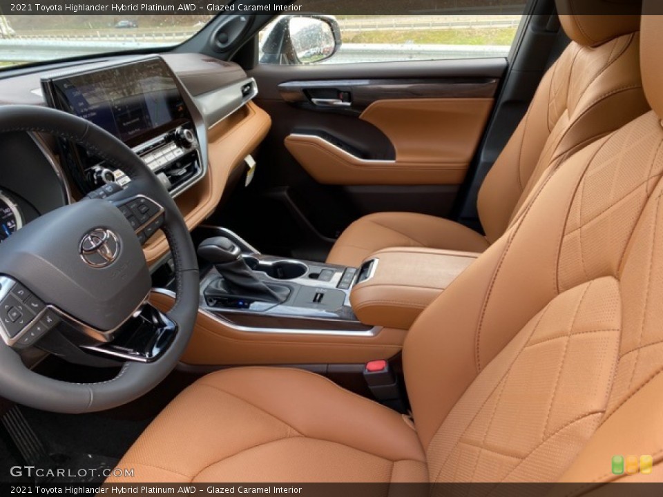 Glazed Caramel Interior Photo for the 2021 Toyota Highlander Hybrid Platinum AWD #140458033