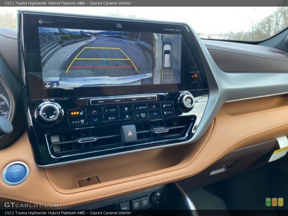 Glazed Caramel Interior Controls for the 2021 Toyota Highlander Hybrid Platinum AWD #140458111