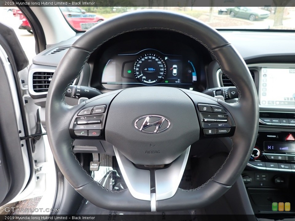 Black Interior Steering Wheel for the 2019 Hyundai Ioniq Hybrid Limited #140461141