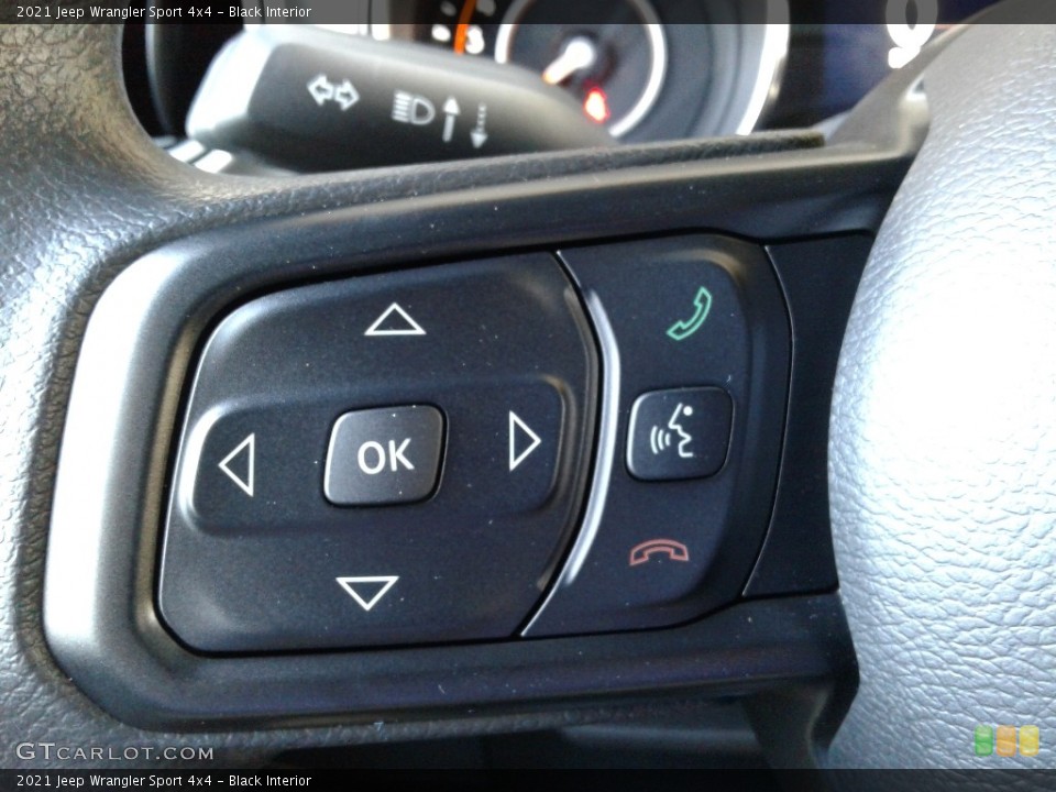 Black Interior Steering Wheel for the 2021 Jeep Wrangler Sport 4x4 #140469103