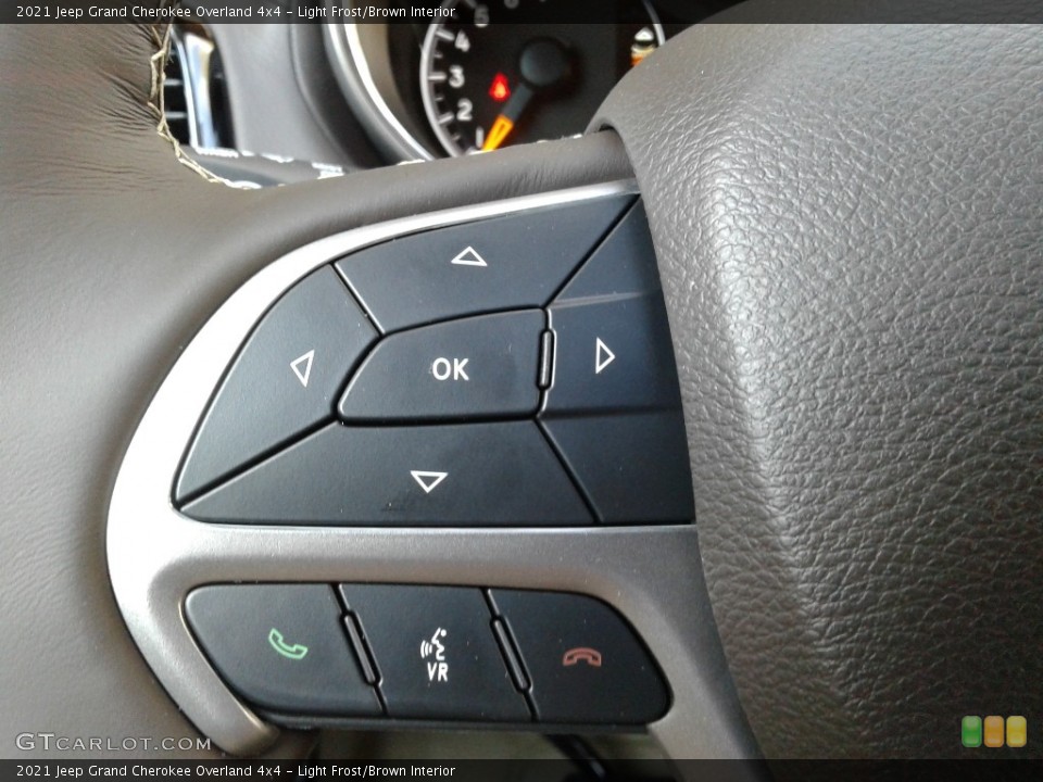 Light Frost/Brown Interior Steering Wheel for the 2021 Jeep Grand Cherokee Overland 4x4 #140469916