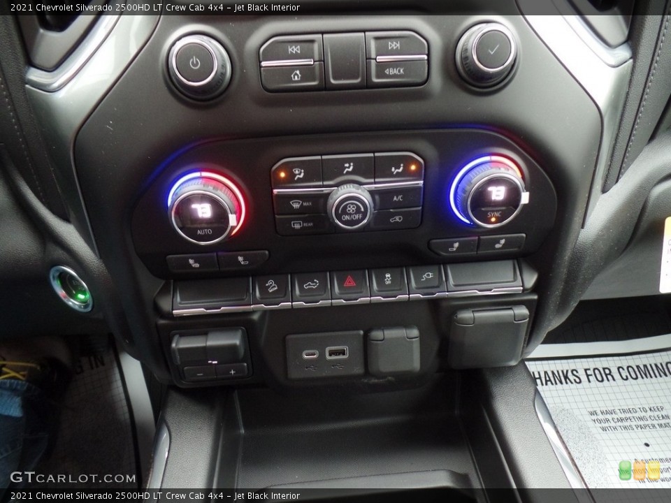 Jet Black Interior Controls for the 2021 Chevrolet Silverado 2500HD LT Crew Cab 4x4 #140470729