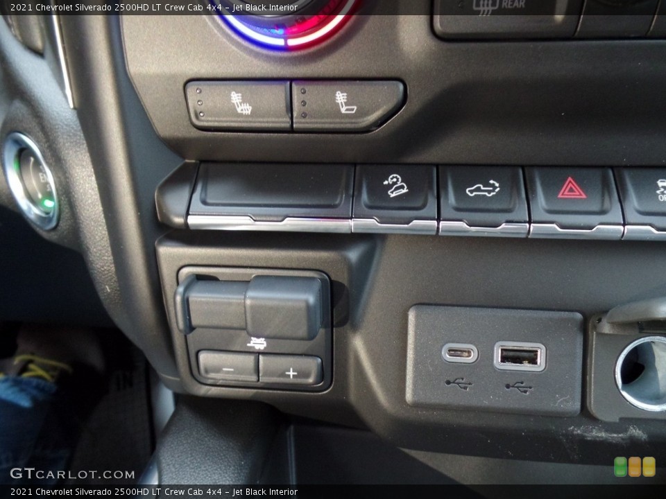 Jet Black Interior Controls for the 2021 Chevrolet Silverado 2500HD LT Crew Cab 4x4 #140470825