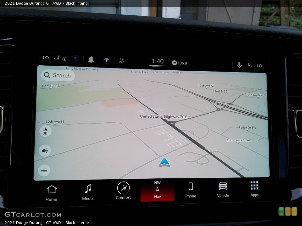 Black Interior Navigation for the 2021 Dodge Durango GT AWD #140473595