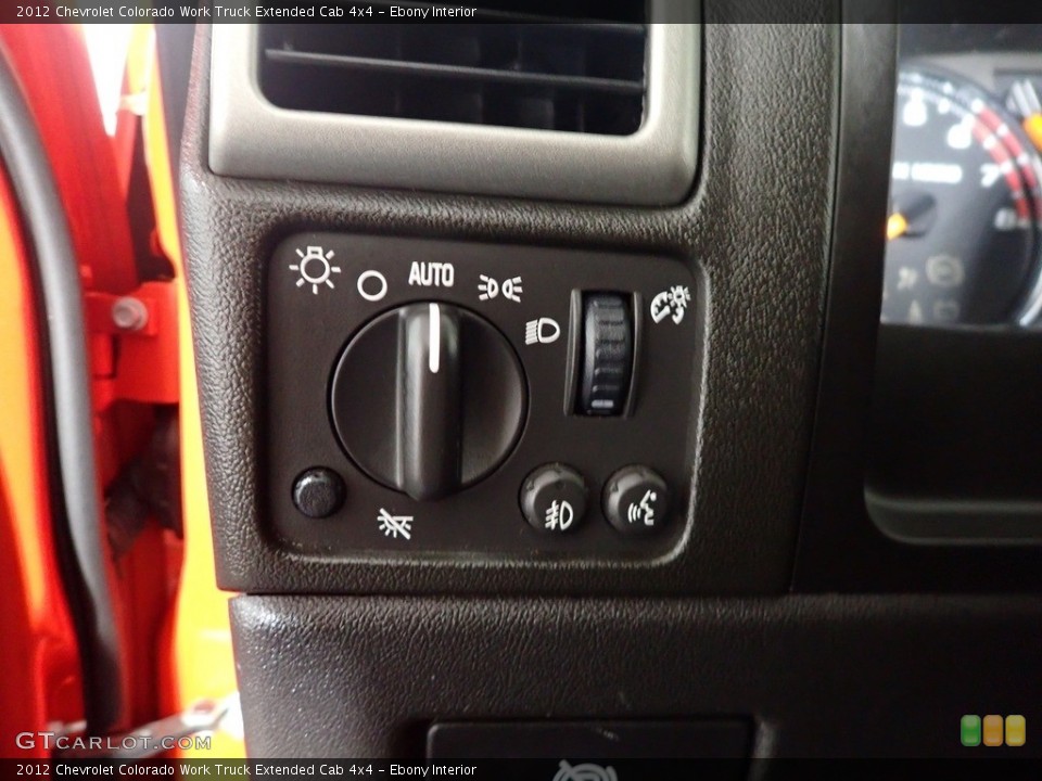 Ebony Interior Controls for the 2012 Chevrolet Colorado Work Truck Extended Cab 4x4 #140481250
