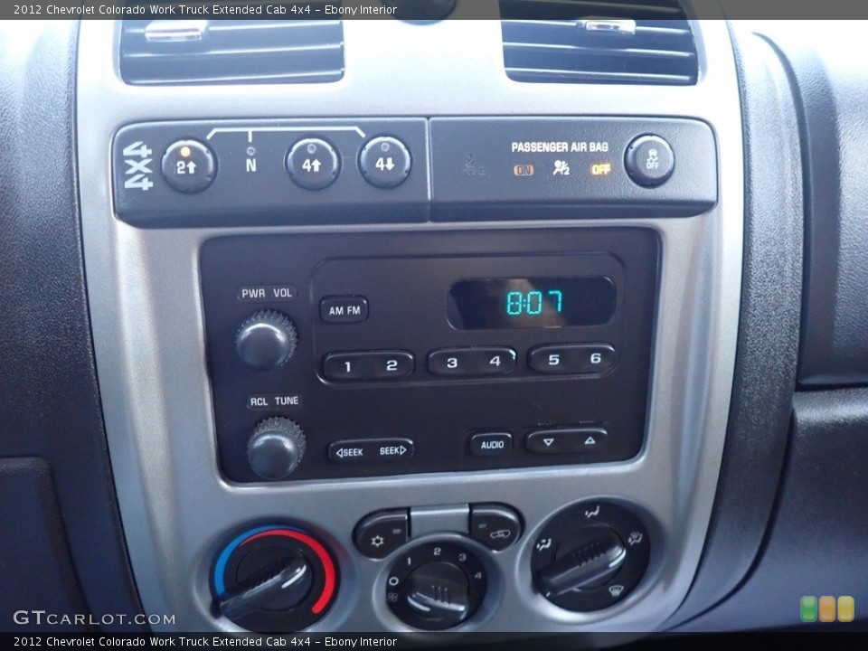 Ebony Interior Controls for the 2012 Chevrolet Colorado Work Truck Extended Cab 4x4 #140481304