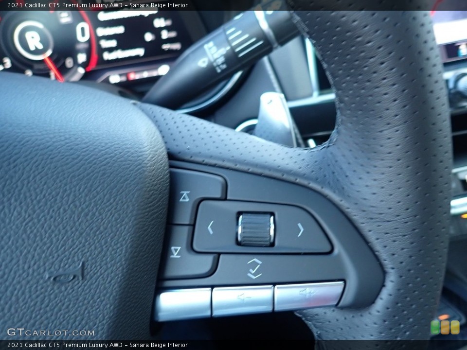Sahara Beige Interior Steering Wheel for the 2021 Cadillac CT5 Premium Luxury AWD #140483650