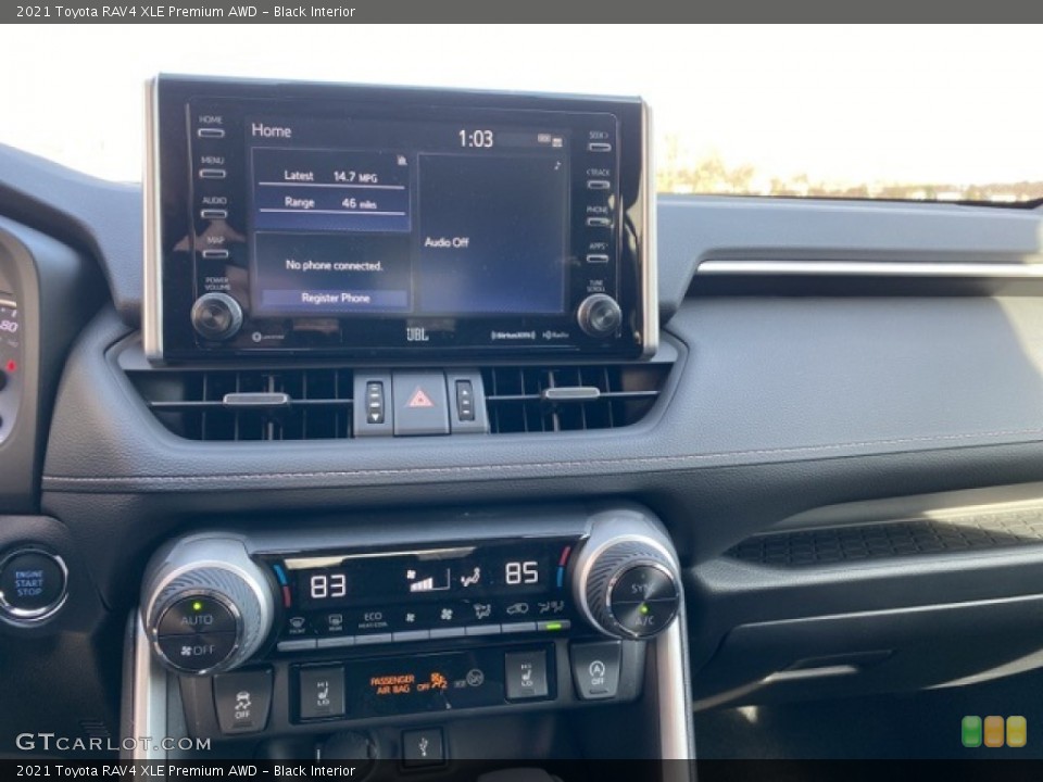 Black Interior Controls for the 2021 Toyota RAV4 XLE Premium AWD #140484289
