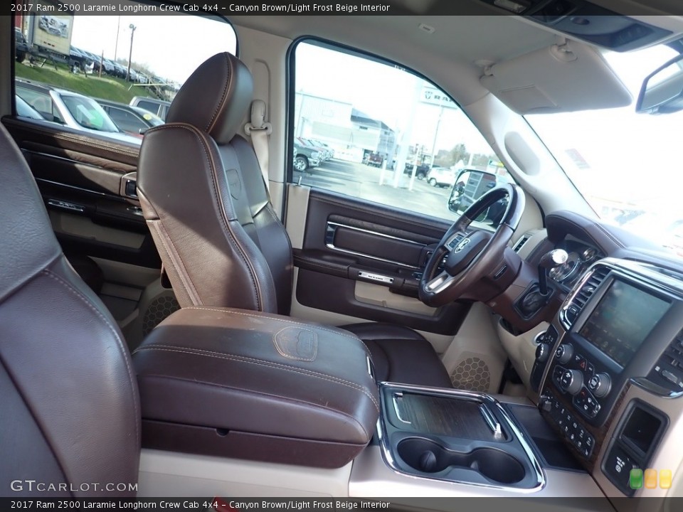 Canyon Brown/Light Frost Beige Interior Front Seat for the 2017 Ram 2500 Laramie Longhorn Crew Cab 4x4 #140484541