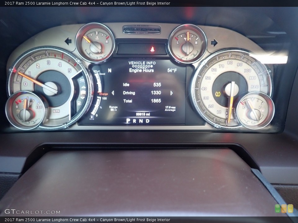Canyon Brown/Light Frost Beige Interior Gauges for the 2017 Ram 2500 Laramie Longhorn Crew Cab 4x4 #140484703
