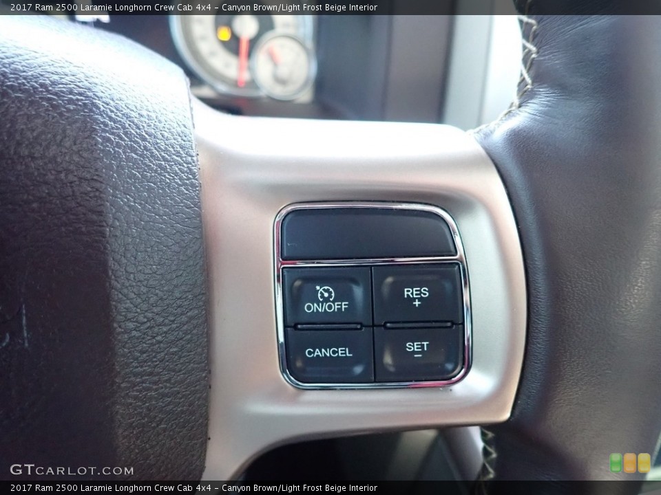 Canyon Brown/Light Frost Beige Interior Steering Wheel for the 2017 Ram 2500 Laramie Longhorn Crew Cab 4x4 #140484780