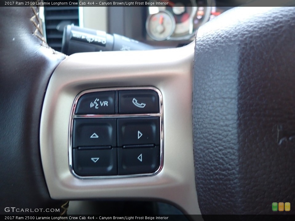 Canyon Brown/Light Frost Beige Interior Steering Wheel for the 2017 Ram 2500 Laramie Longhorn Crew Cab 4x4 #140484796