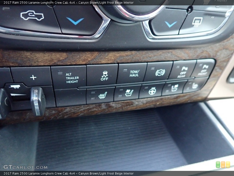 Canyon Brown/Light Frost Beige Interior Controls for the 2017 Ram 2500 Laramie Longhorn Crew Cab 4x4 #140484820