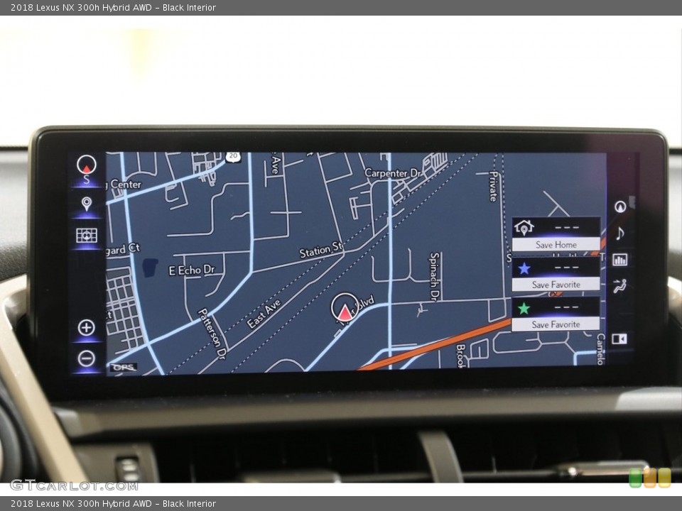Black Interior Navigation for the 2018 Lexus NX 300h Hybrid AWD #140485018