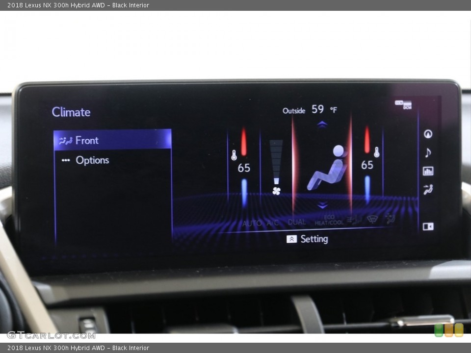 Black Interior Controls for the 2018 Lexus NX 300h Hybrid AWD #140485093