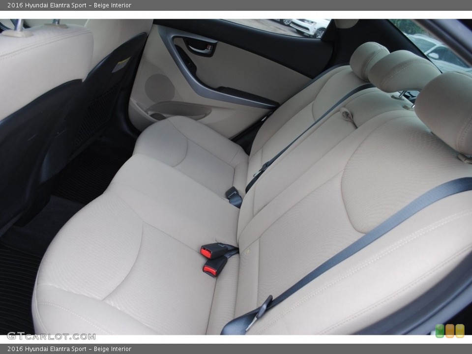 Beige Interior Rear Seat for the 2016 Hyundai Elantra Sport #140485336