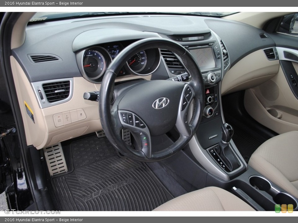 Beige Interior Prime Interior for the 2016 Hyundai Elantra Sport #140485411