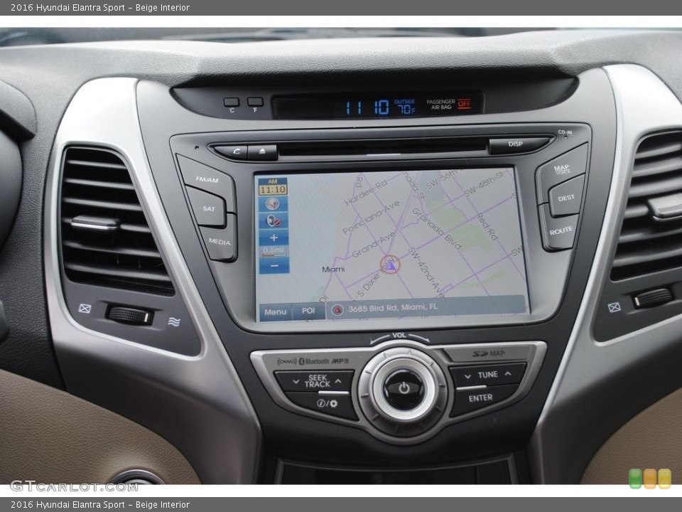 Beige Interior Controls for the 2016 Hyundai Elantra Sport #140485444