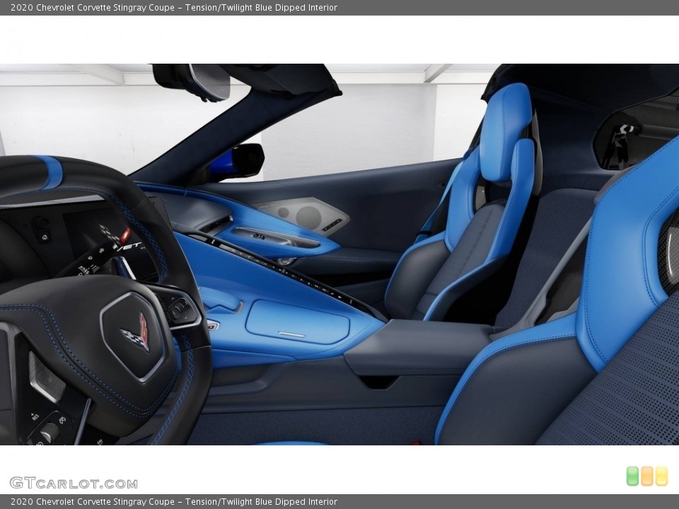 Tension/Twilight Blue Dipped Interior Photo for the 2020 Chevrolet Corvette Stingray Coupe #140486795