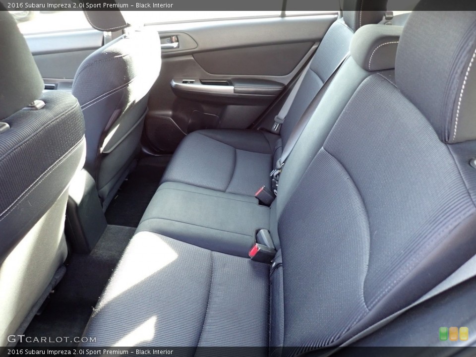Black Interior Rear Seat for the 2016 Subaru Impreza 2.0i Sport Premium #140489014