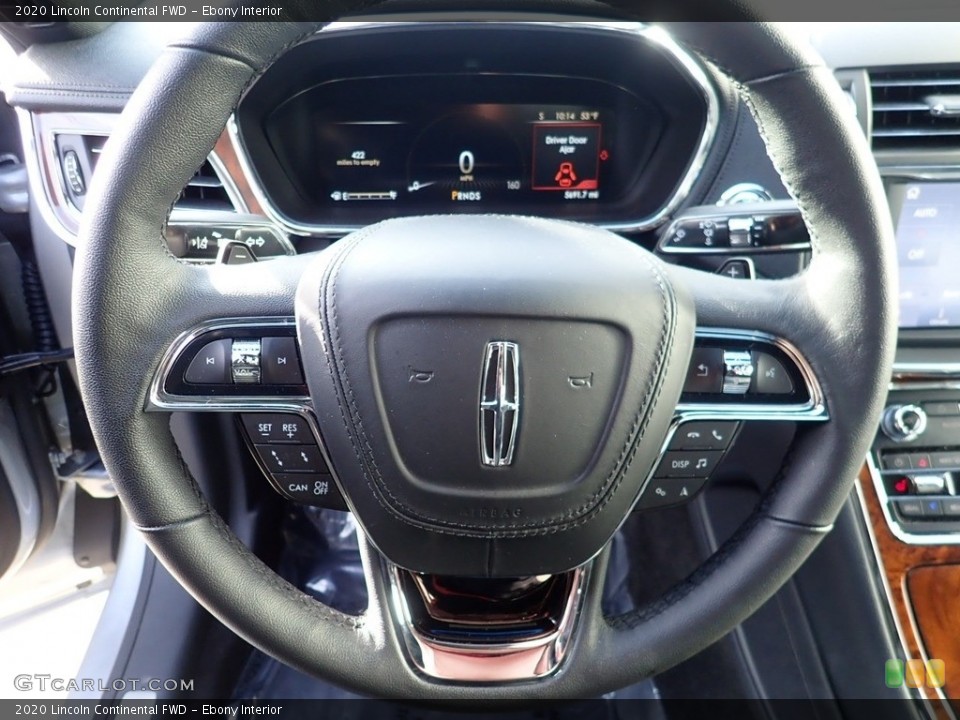 Ebony Interior Steering Wheel for the 2020 Lincoln Continental FWD #140490192