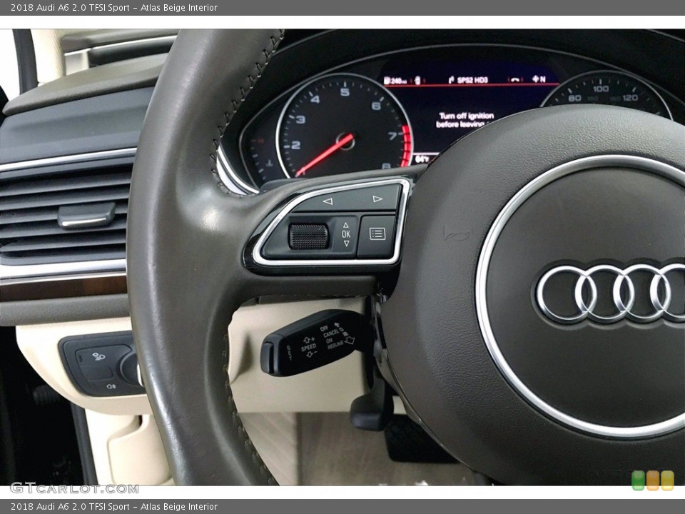 Atlas Beige Interior Steering Wheel for the 2018 Audi A6 2.0 TFSI Sport #140491915