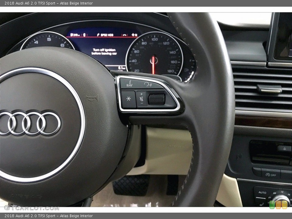 Atlas Beige Interior Steering Wheel for the 2018 Audi A6 2.0 TFSI Sport #140491936