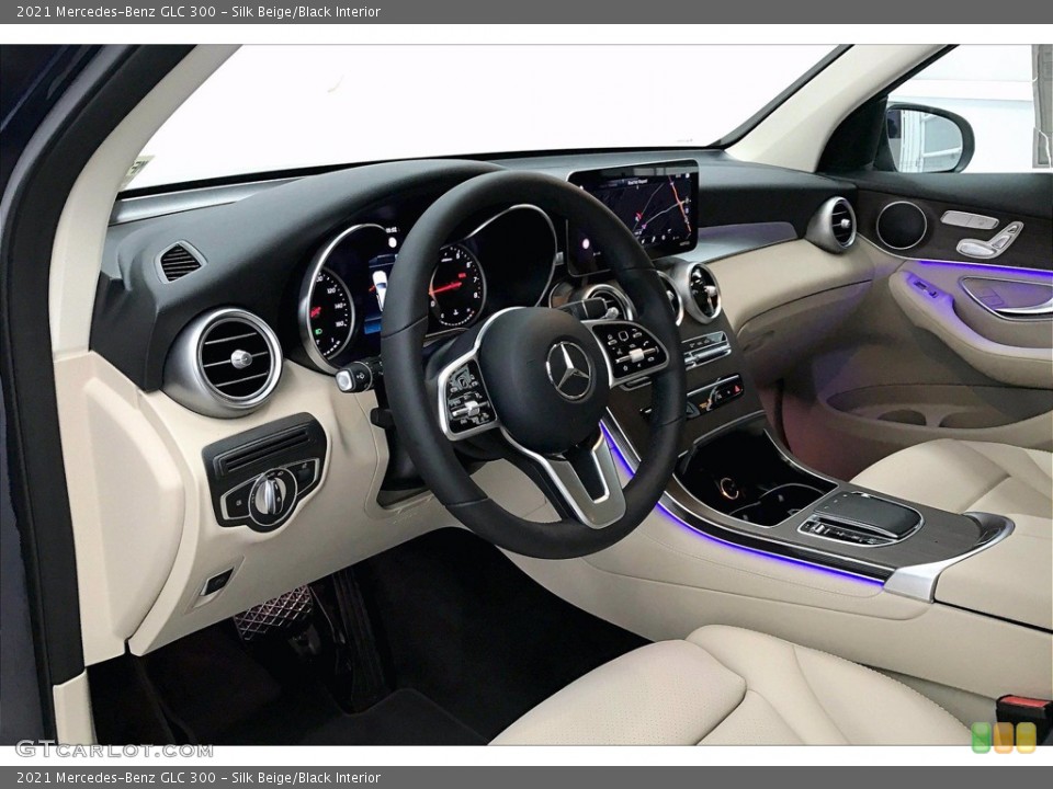 Silk Beige/Black 2021 Mercedes-Benz GLC Interiors