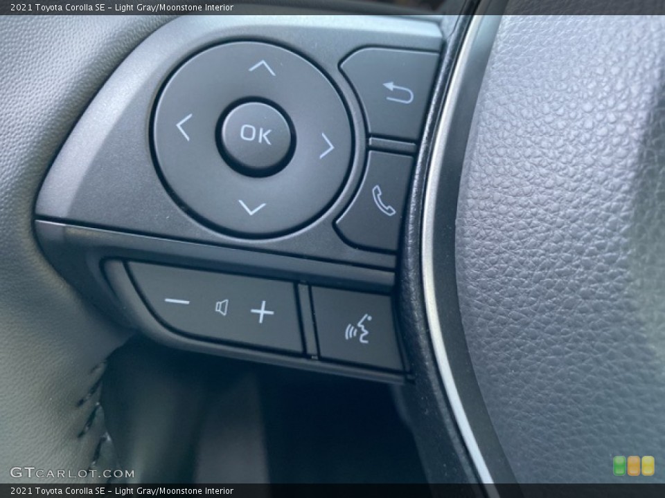 Light Gray/Moonstone Interior Steering Wheel for the 2021 Toyota Corolla SE #140495595