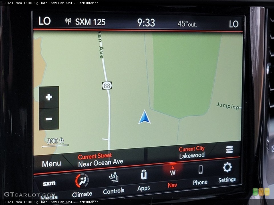 Black Interior Navigation for the 2021 Ram 1500 Big Horn Crew Cab 4x4 #140496959