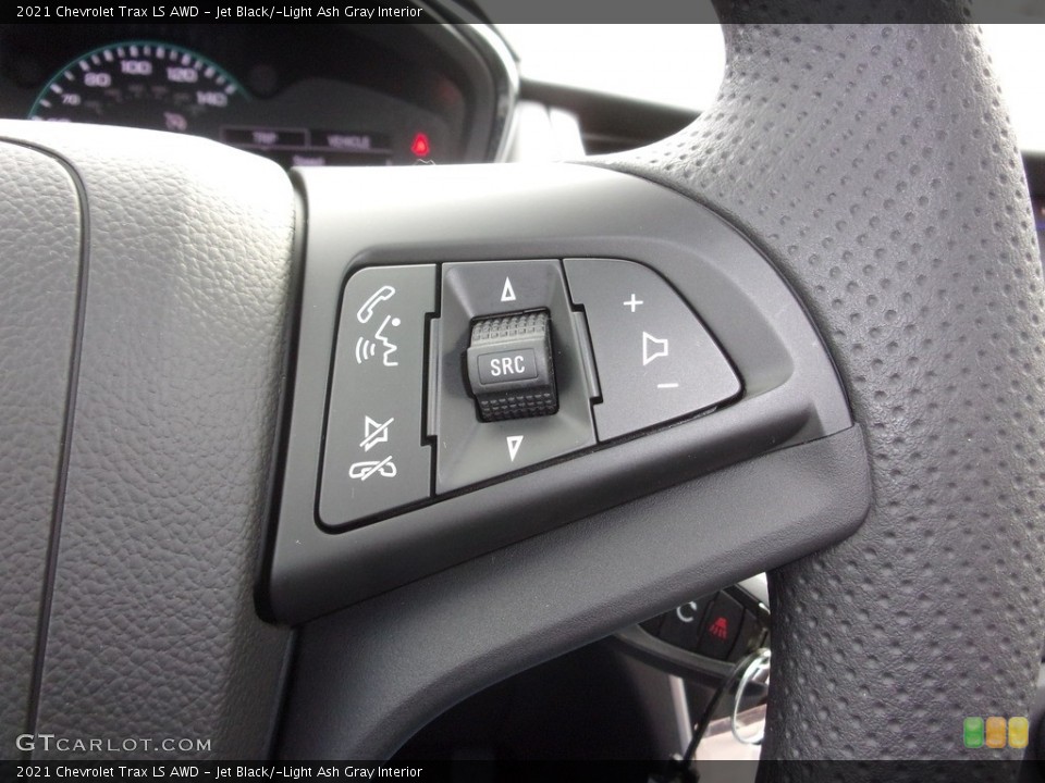 Jet Black/­Light Ash Gray Interior Steering Wheel for the 2021 Chevrolet Trax LS AWD #140496996