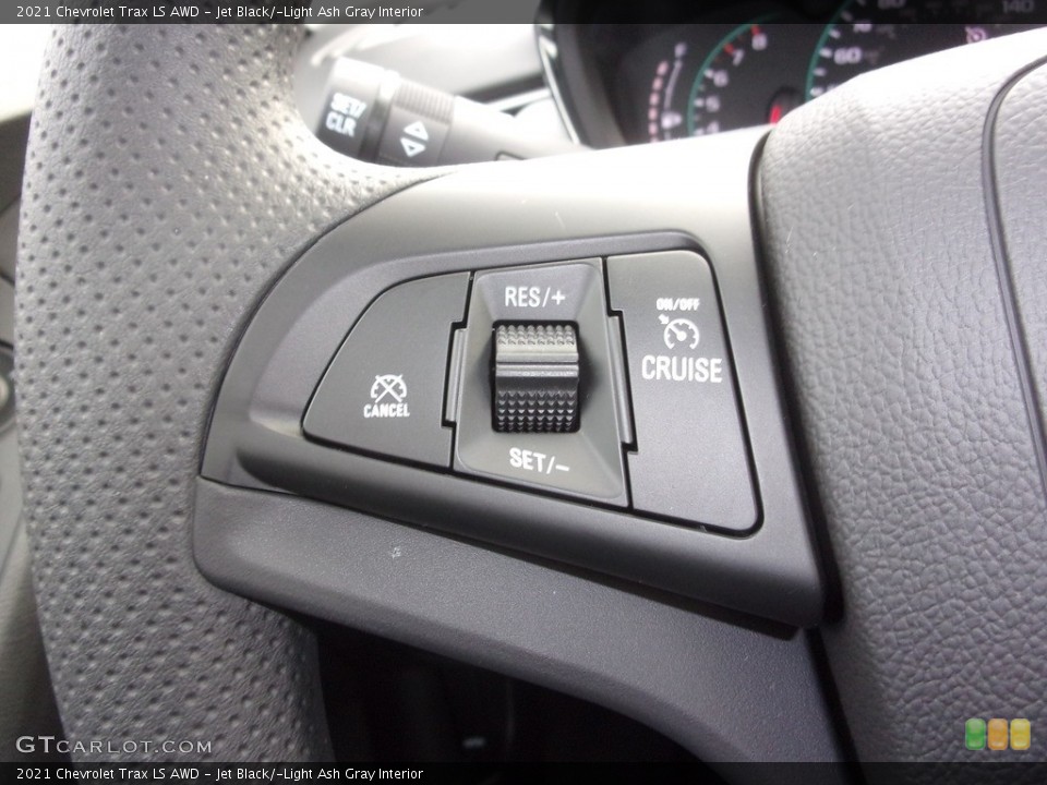 Jet Black/­Light Ash Gray Interior Steering Wheel for the 2021 Chevrolet Trax LS AWD #140497023