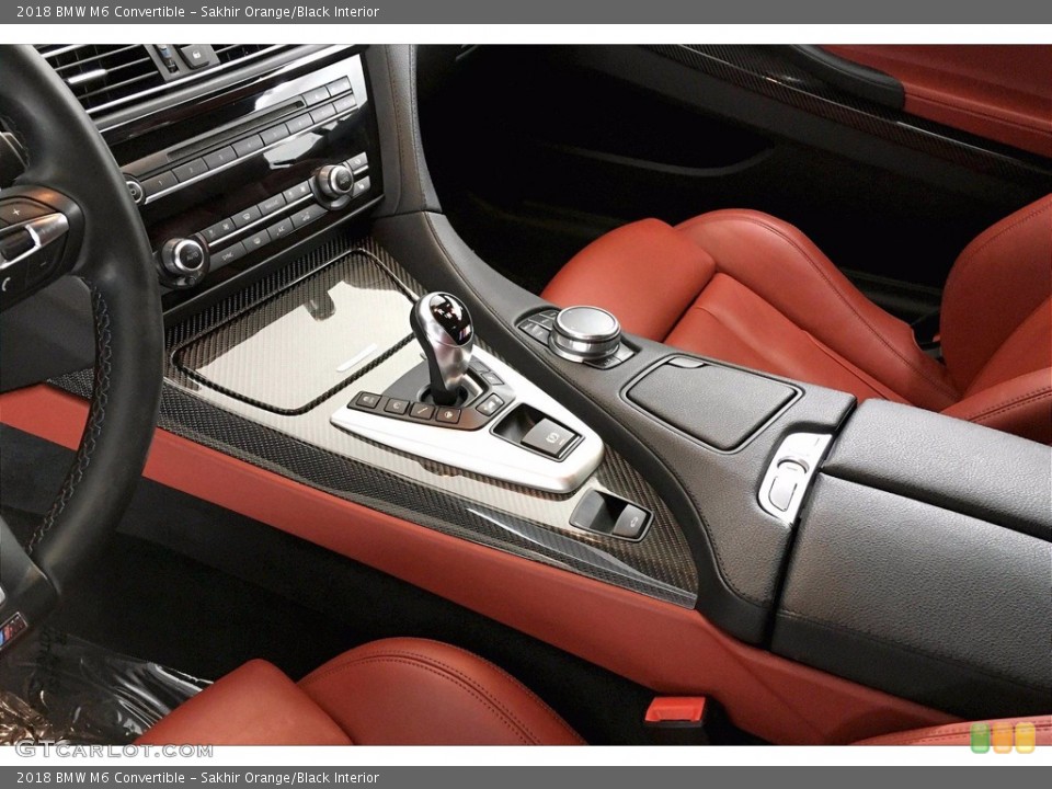 Sakhir Orange/Black Interior Controls for the 2018 BMW M6 Convertible #140497056