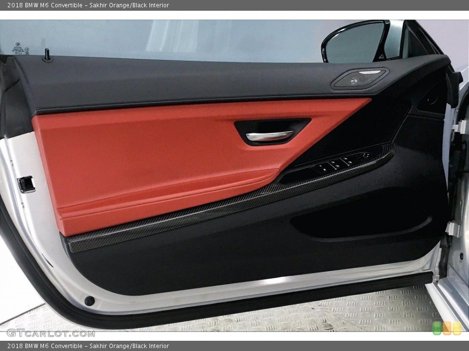 Sakhir Orange/Black Interior Door Panel for the 2018 BMW M6 Convertible #140497236