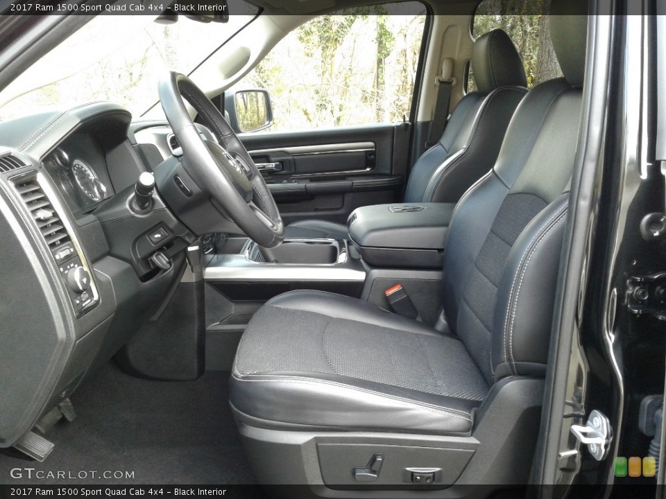 Black Interior Front Seat for the 2017 Ram 1500 Sport Quad Cab 4x4 #140497266
