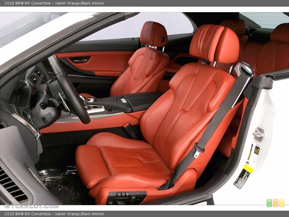 Sakhir Orange/Black Interior Front Seat for the 2018 BMW M6 Convertible #140497332
