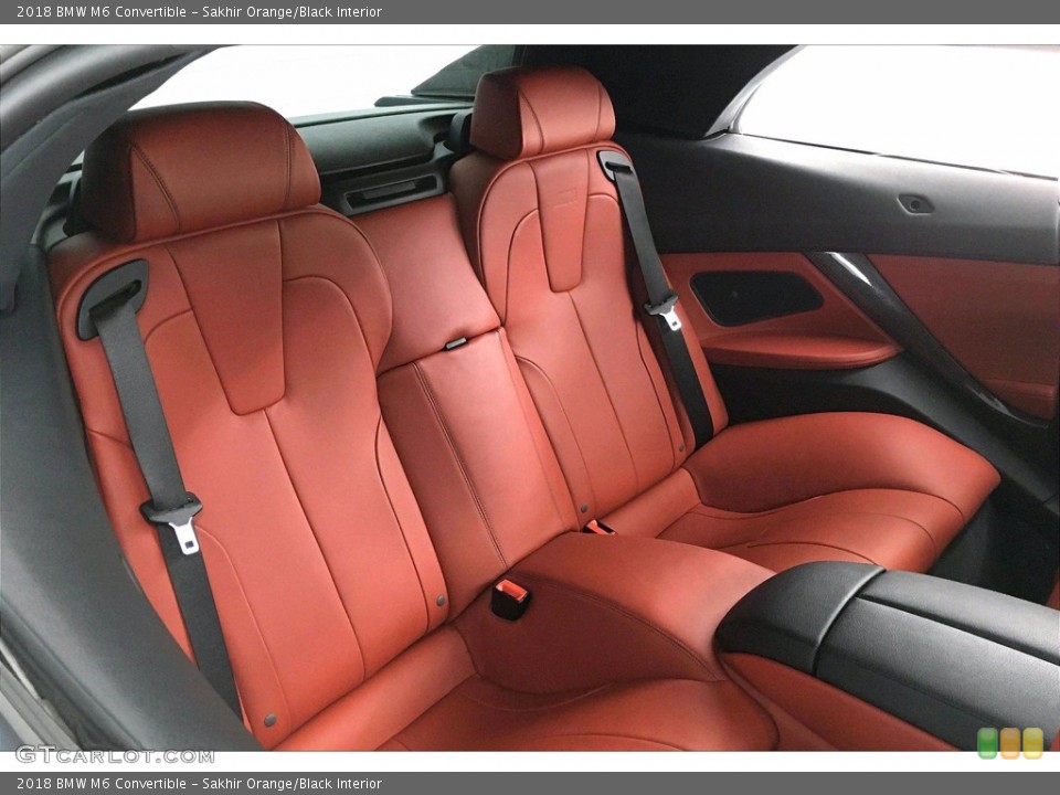Sakhir Orange/Black Interior Rear Seat for the 2018 BMW M6 Convertible #140497356