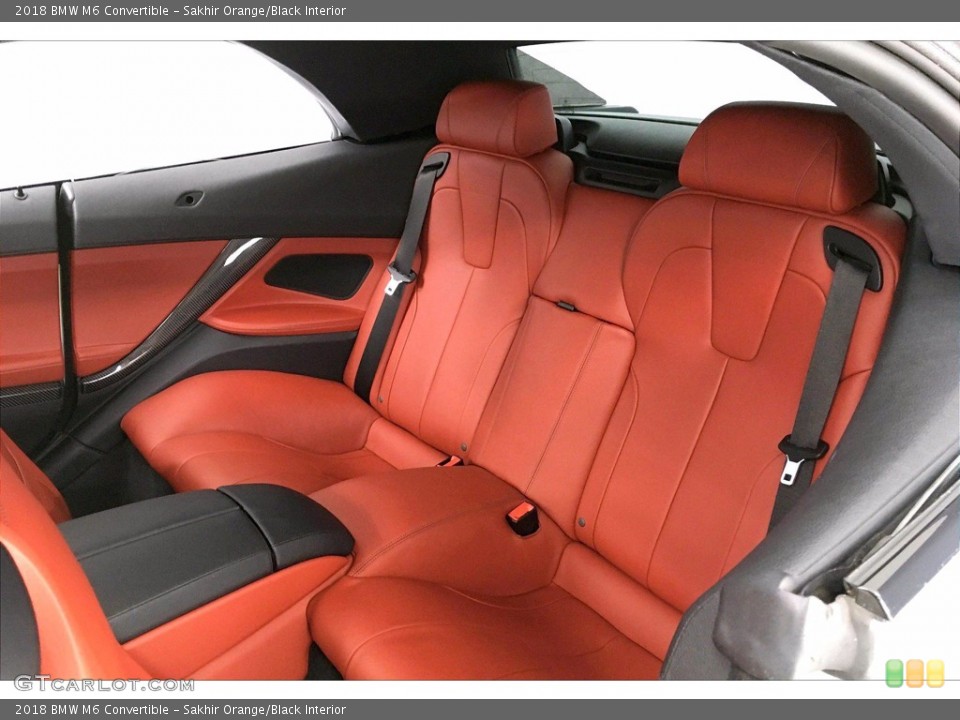 Sakhir Orange/Black Interior Rear Seat for the 2018 BMW M6 Convertible #140497386