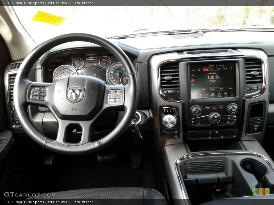 Black Interior Dashboard for the 2017 Ram 1500 Sport Quad Cab 4x4 #140497446