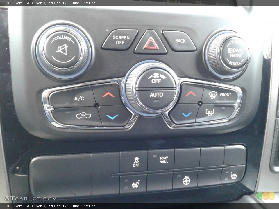 Black Interior Controls for the 2017 Ram 1500 Sport Quad Cab 4x4 #140497632
