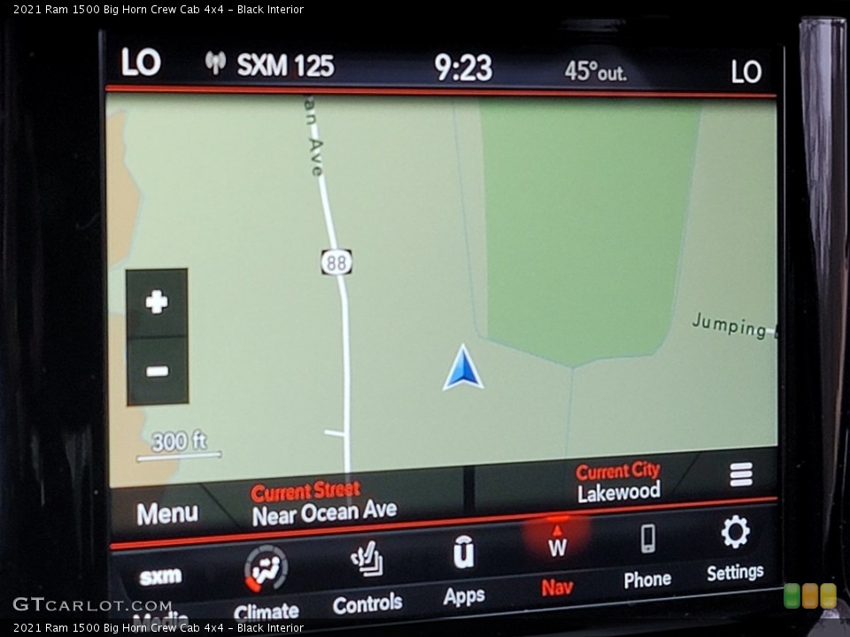 Black Interior Navigation for the 2021 Ram 1500 Big Horn Crew Cab 4x4 #140497863