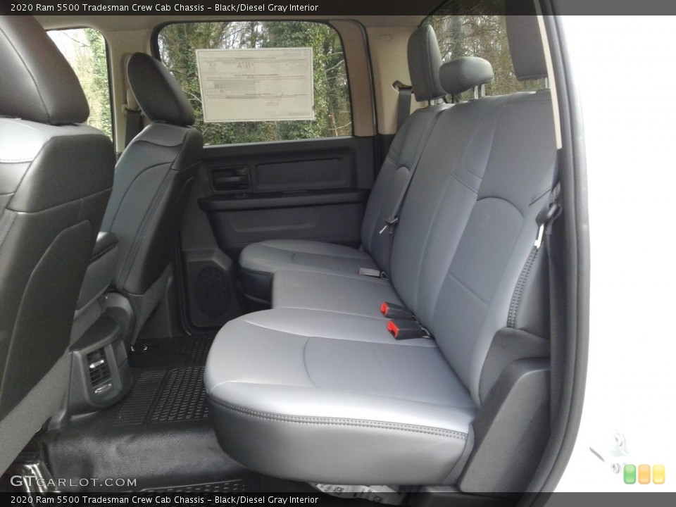 Black/Diesel Gray Interior Rear Seat for the 2020 Ram 5500 Tradesman Crew Cab Chassis #140499171