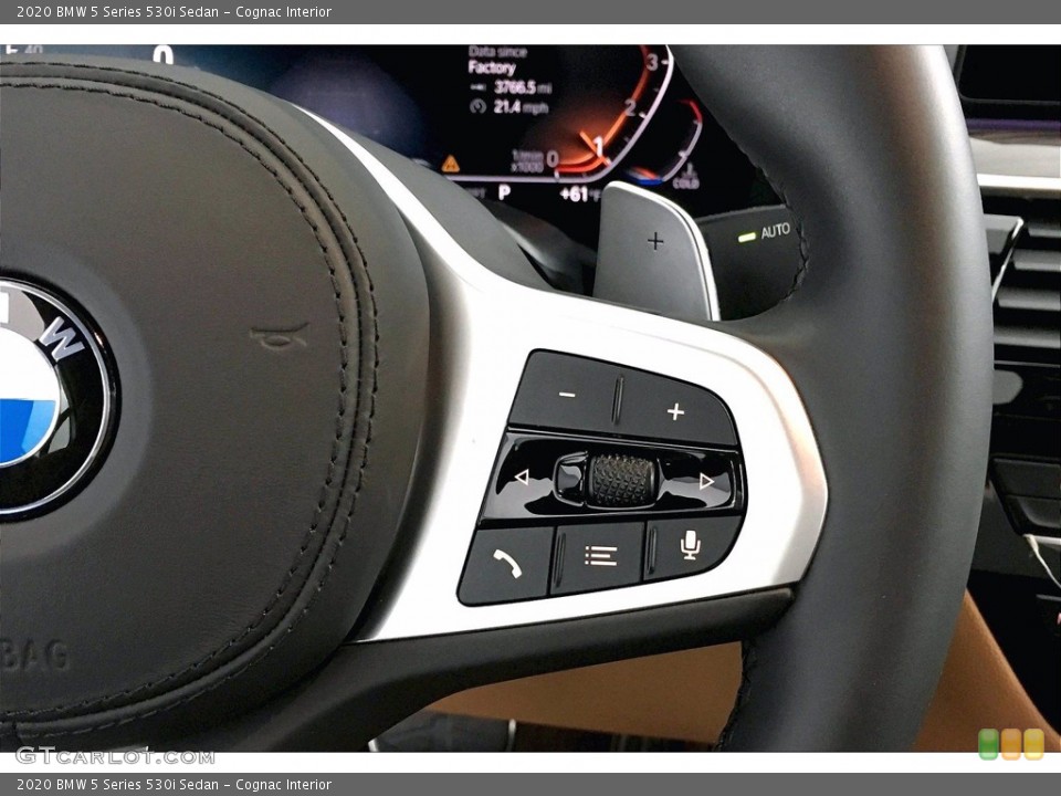 Cognac Interior Steering Wheel for the 2020 BMW 5 Series 530i Sedan #140499483