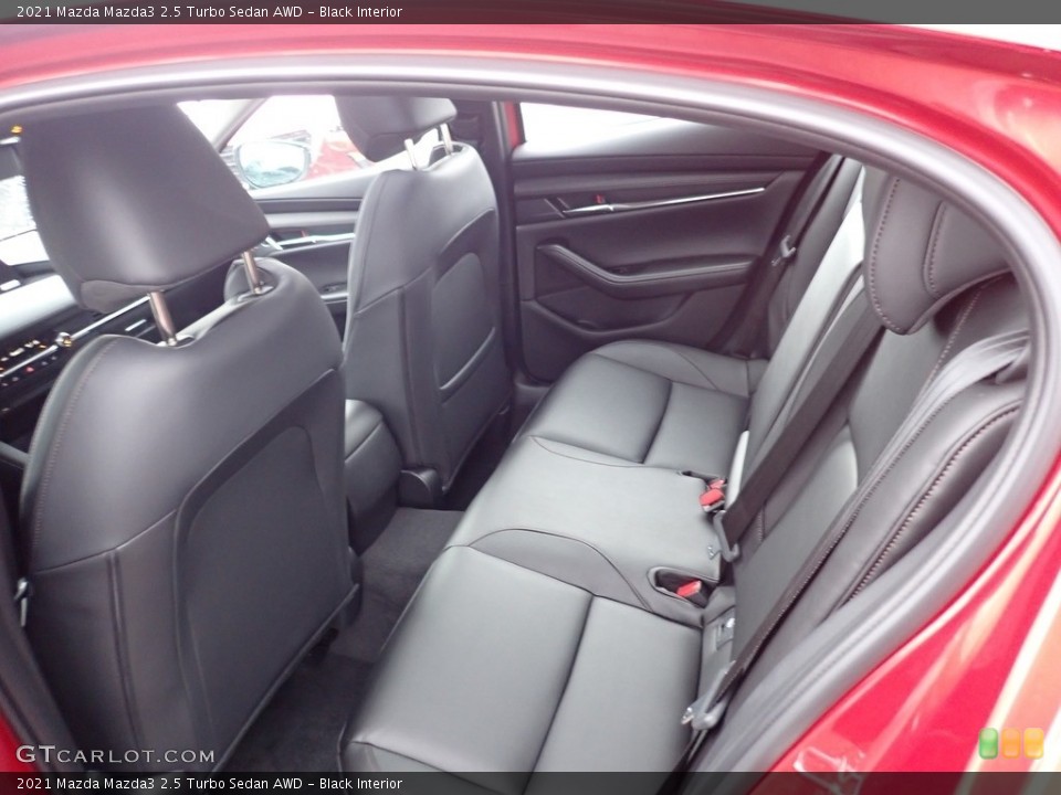 Black Interior Rear Seat for the 2021 Mazda Mazda3 2.5 Turbo Sedan AWD #140500222