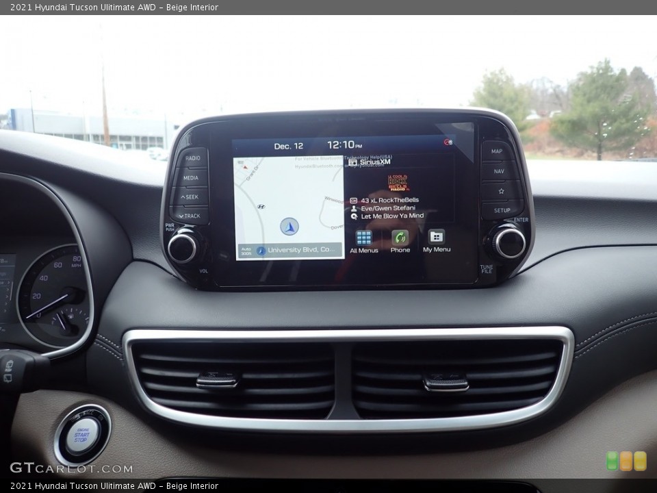 Beige Interior Controls for the 2021 Hyundai Tucson Ulitimate AWD #140500348