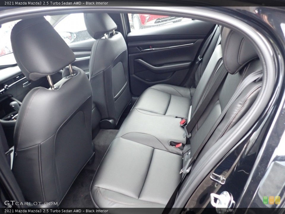 Black Interior Rear Seat for the 2021 Mazda Mazda3 2.5 Turbo Sedan AWD #140500608