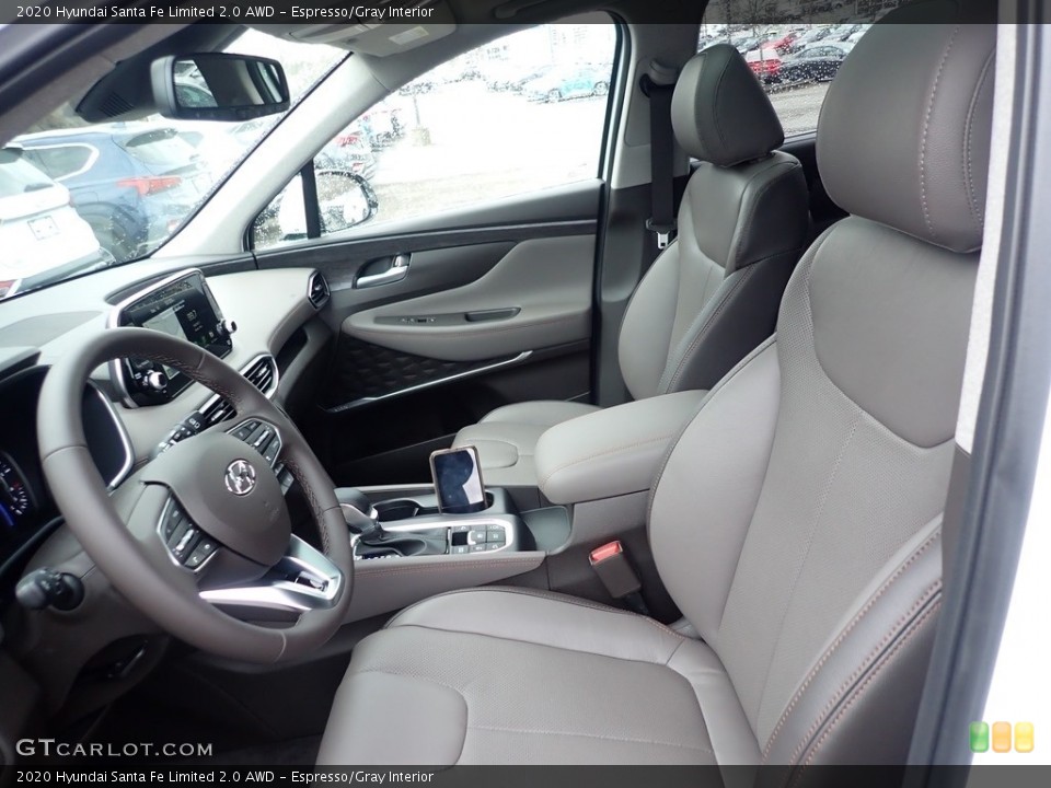 Espresso/Gray Interior Front Seat for the 2020 Hyundai Santa Fe Limited 2.0 AWD #140502170