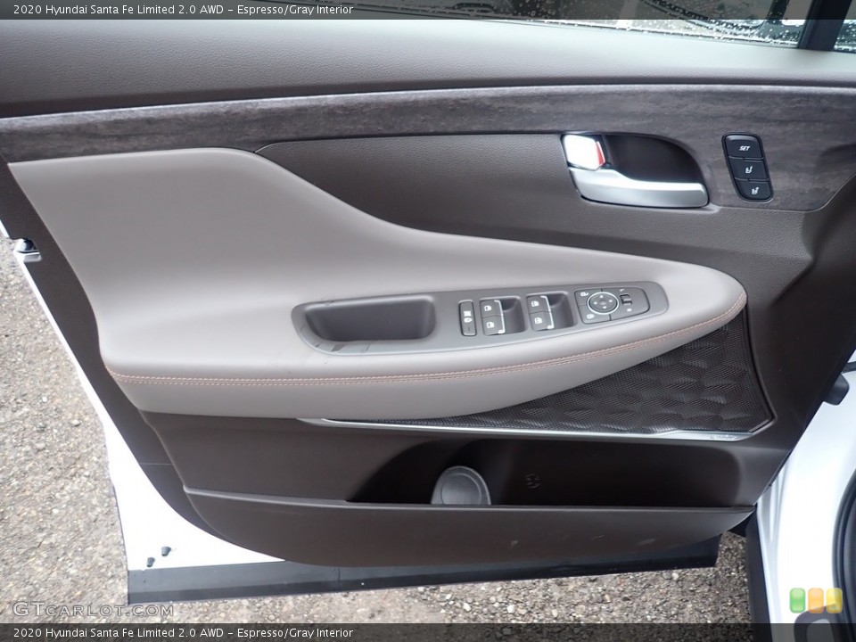 Espresso/Gray Interior Door Panel for the 2020 Hyundai Santa Fe Limited 2.0 AWD #140502201